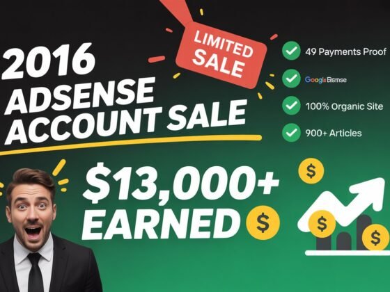 49 Pay Recived Website+AdSense Account Sale
