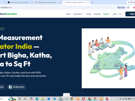 PIN Verified AdSense Website For Sale | bhumi-calculator.com